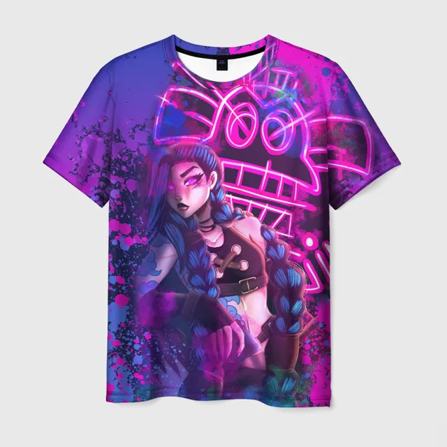 Camiseta Arcane Jinx | 100% Algodón | Diseño Anime Manga | Unisex Para Adultos