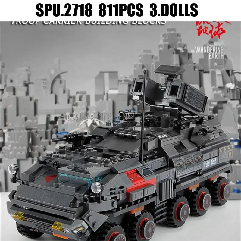 107005 811pcs Military Wandering Earth Armored Personnel Vehicle
