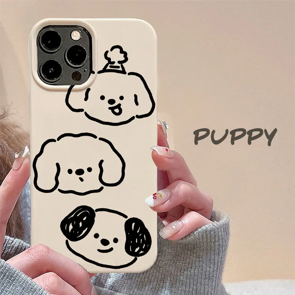 Simple Line Animal Rabbit Cute Phone Case For iPhone 11 13 14 15 Pro Max 12 Mini 7 8 Plus XR XS Max Soft Shockproof Back Cover