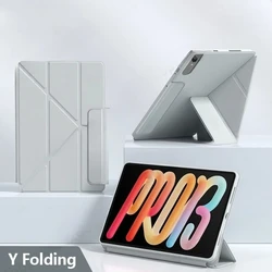 Premium Magnetic PU Leather Fold Stand Cover for Xx Pad Pro 12.7 2025 (GRAY)