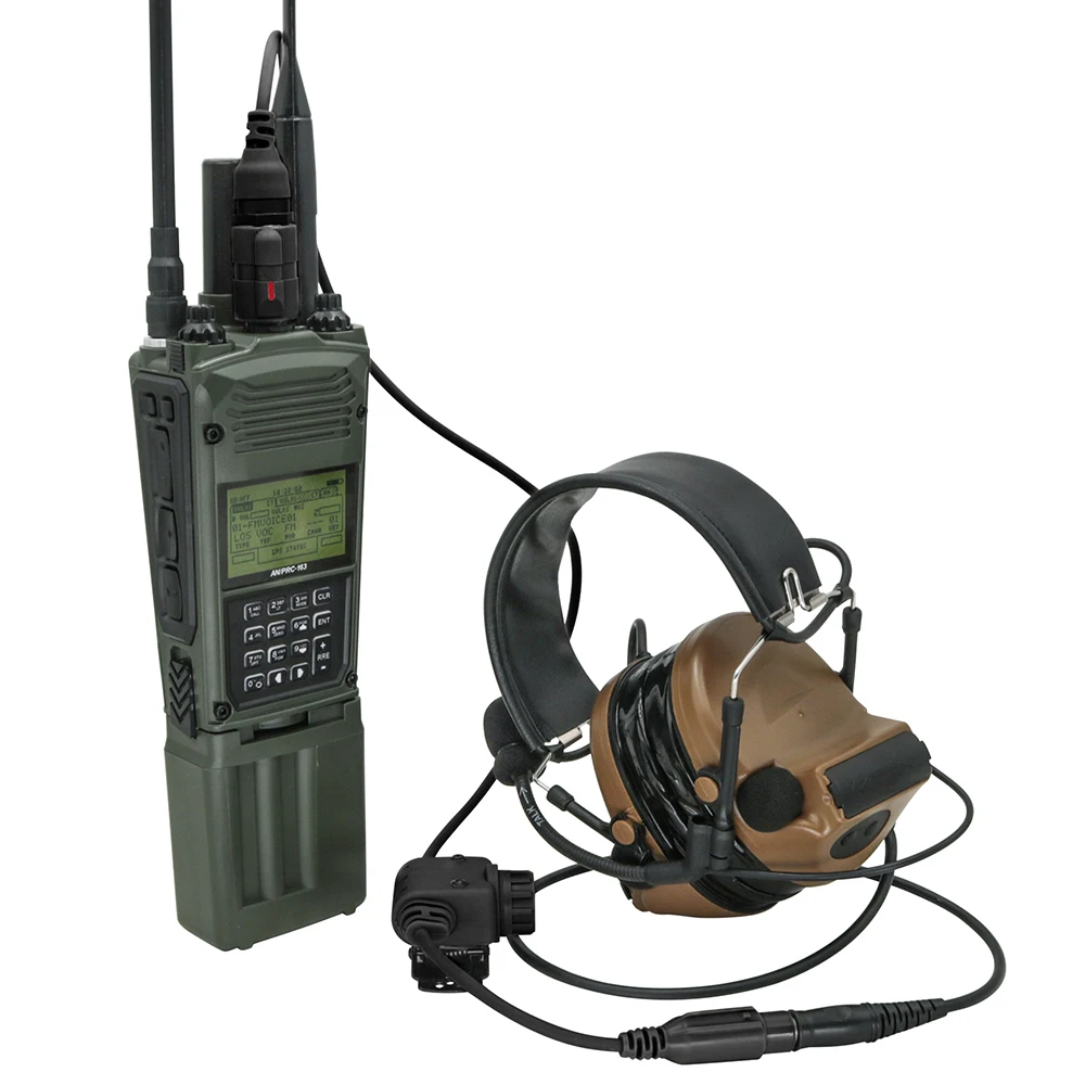 Tactical Military AN/PRC 163 Virtual Box Adapter Yaesu Vertex Plug for Tactical 6 Pin Ptt Military Adapter