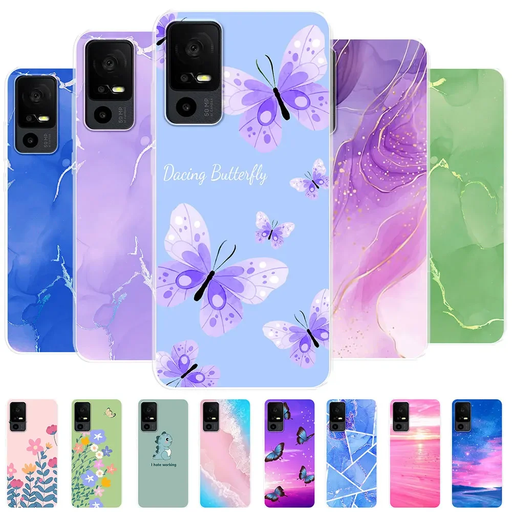 Sleek Silicone Soft TPU Clear Bumper Back Cover - 6.75 Inch Premium Protection Coque Shell