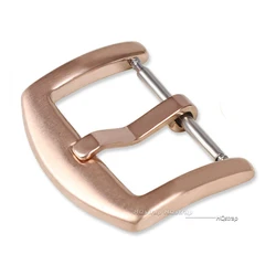 Elegant Stainless Steel Watch Band Buckle - Silver, Black, Gold Finish (Rose gold - 18mm)