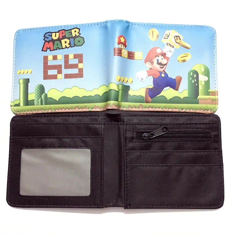 Super Marios Pu Portafogli Per Uomo E Donna Giochi Anime Luigi Bowser Yoshi Wario Personaggio Portamonete Corto Portamonete Cartoon Regali