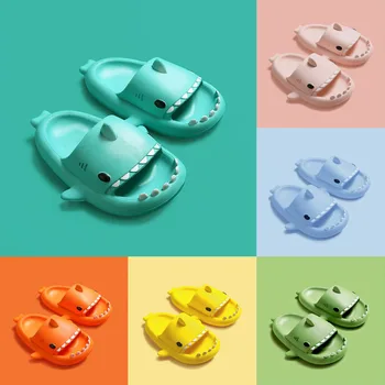 Children Slippers Cartoon Shark Sandals Summer Boys Girls Baby Kids Shoes Soft Sole Anti-Slip 1
