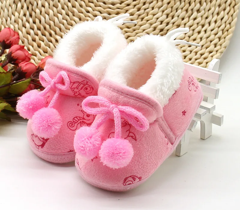

Winter Super Warm Newborn Shoes Baby Girls Princess Winter Boots First Walkers Soft Soled Infant Toddler Kids Boy Footwear Shoes