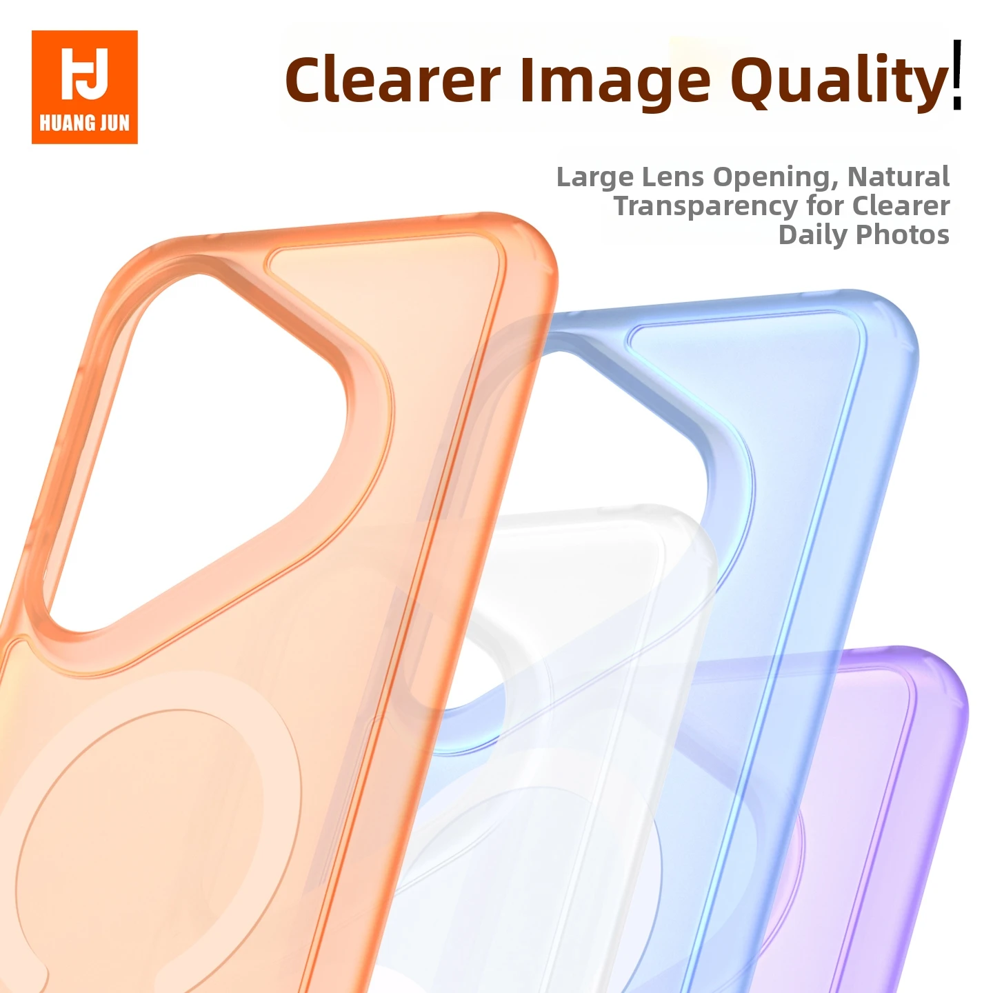 Magnetic Transparent Phone Case with Wireless Charging Support