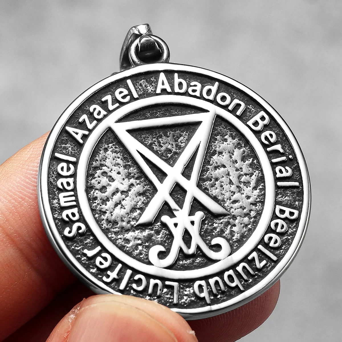 Hell Demon Satan Lucifer Stainless Steel Men Necklaces Pendant Chain Powerful Amulet Vintage For Women Jewelry Gifts Wholesale 3