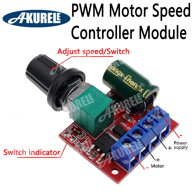 

5A 90W PWM 12V Φ Module 4,5 V-35V Регулируемый регулятор скорости переключатель регулятора 24V Φ