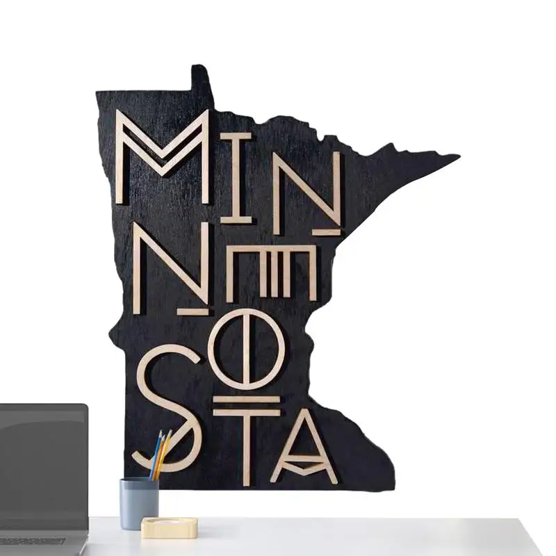 

State Wall Art вертикальный знак декоративный силуэт вывеска декоративный силуэт в форме Штатов Америки наименование винтажный знак для фермерского декора знаки для