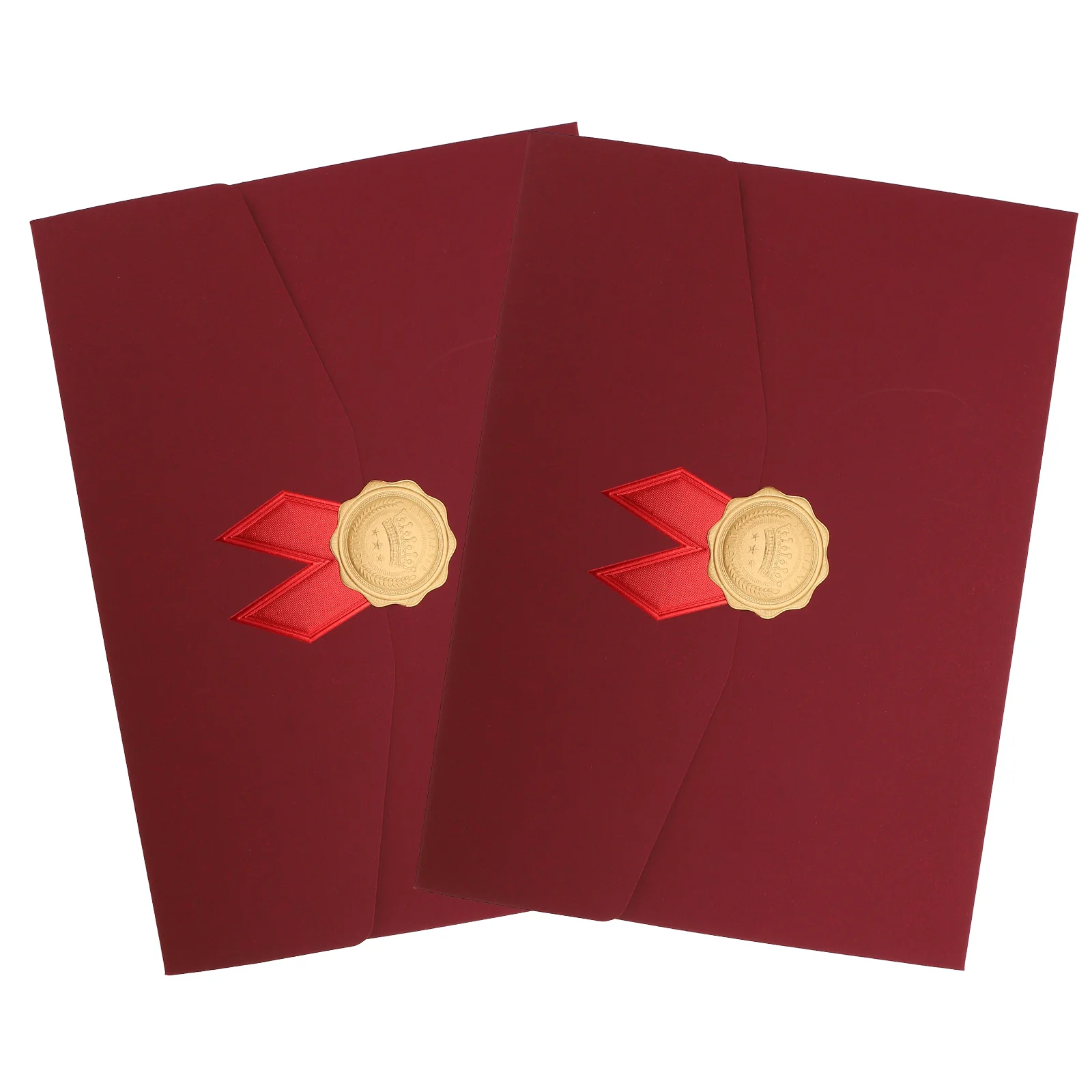 

2 Pcs Paper Document Holder Graduation Certificate Cover Envelope Protective Case