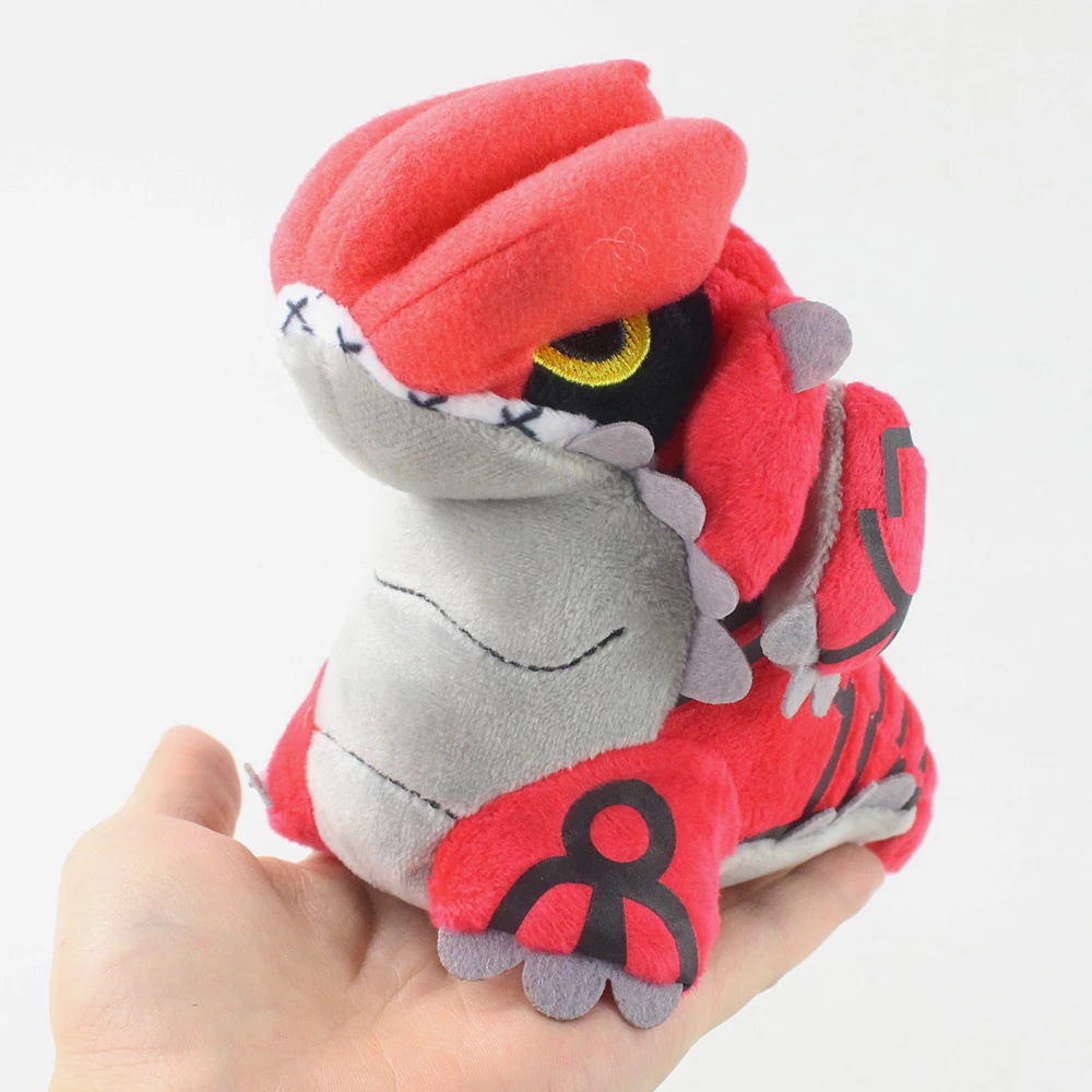 Muñeco de peluche de Pokémon Groudon para niños, juguete de felpa suave, dinosaurio Kawaii, regalo de cumpleaños, Anime japonés, elfo rojo - Imagen 5