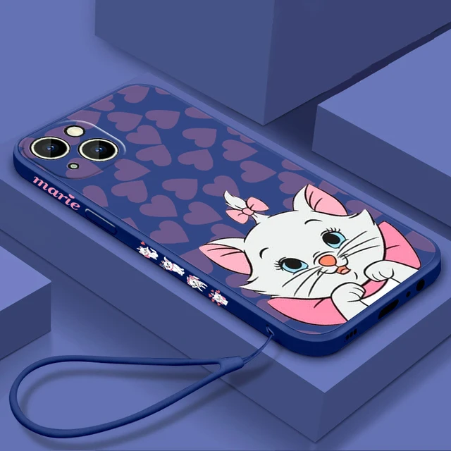 Coque pour iPhone 13 Officielle de Disney Marie Silhouette - Les Aristochats