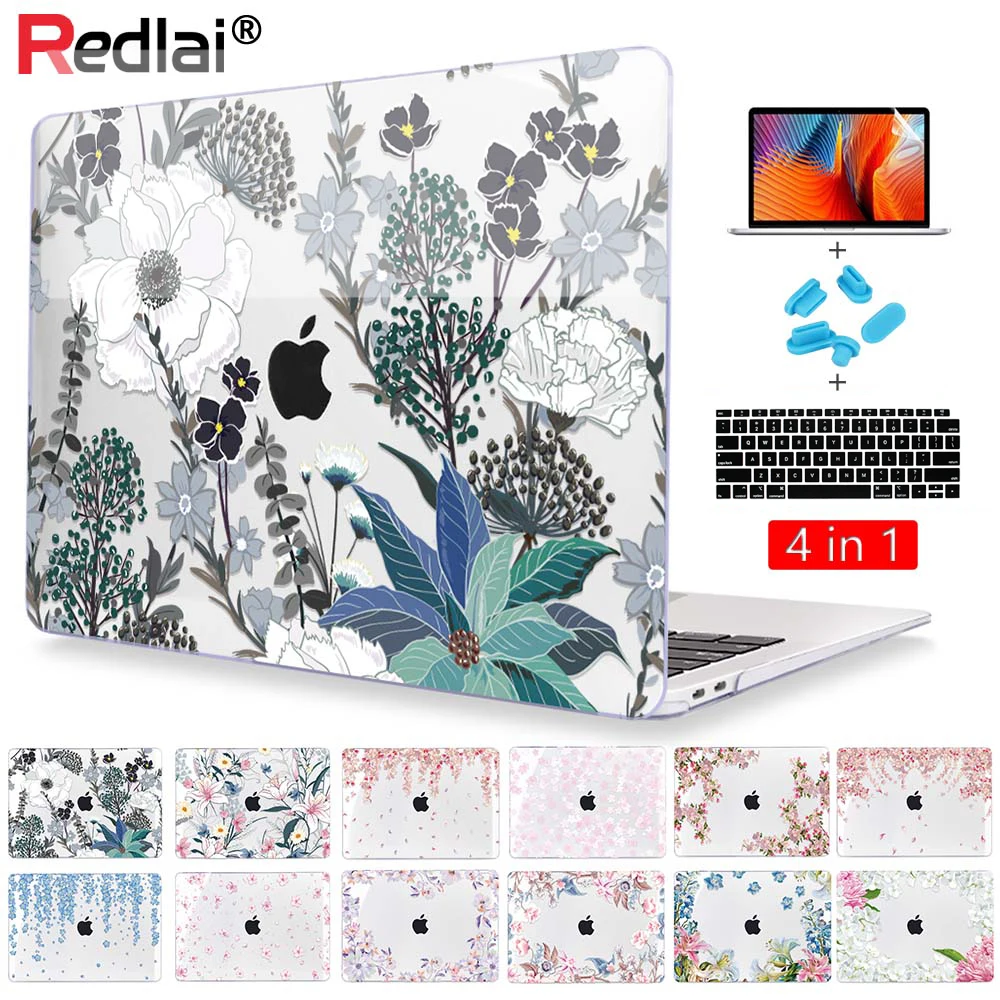 Capa Dura de Plástico da Cópia Floral para Macbook Air Pro 13 14 16 Polegada m2 2023 2023 A2681 A2338 A2179 A2337 m1 A1932 A2779 A2780