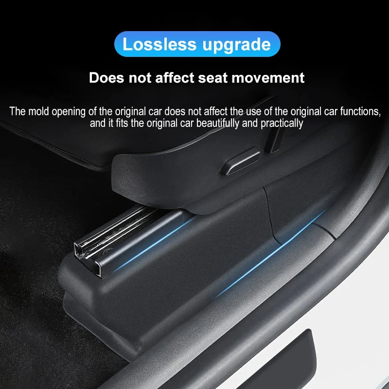 Protection Shell For Tesla Model Y Under Seat Corner Guard Seat Slide Rails Protector Cover Anti-Kick Decor Flocking car seat protector