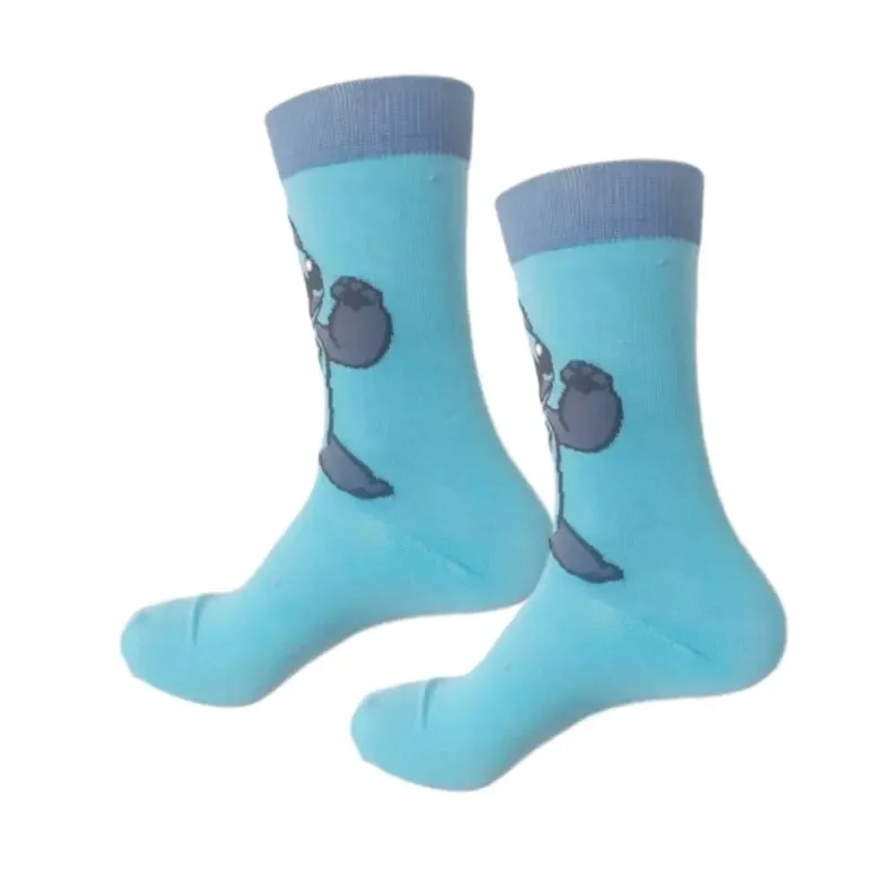 Disney Anime Socks Cartoon Stitch Long Socks Cotton Sports Skateboard socks Kawaii Stitch Knee-high Birthday Gifts