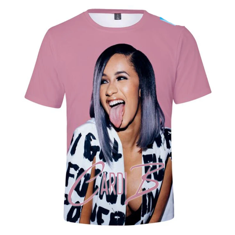 

2021hot Sale Singer Cardi B 3D Printed T-shirtmen/women Fashion Casual Harajuku Summer T-shirt Short Sleeve Sweatshirt Top