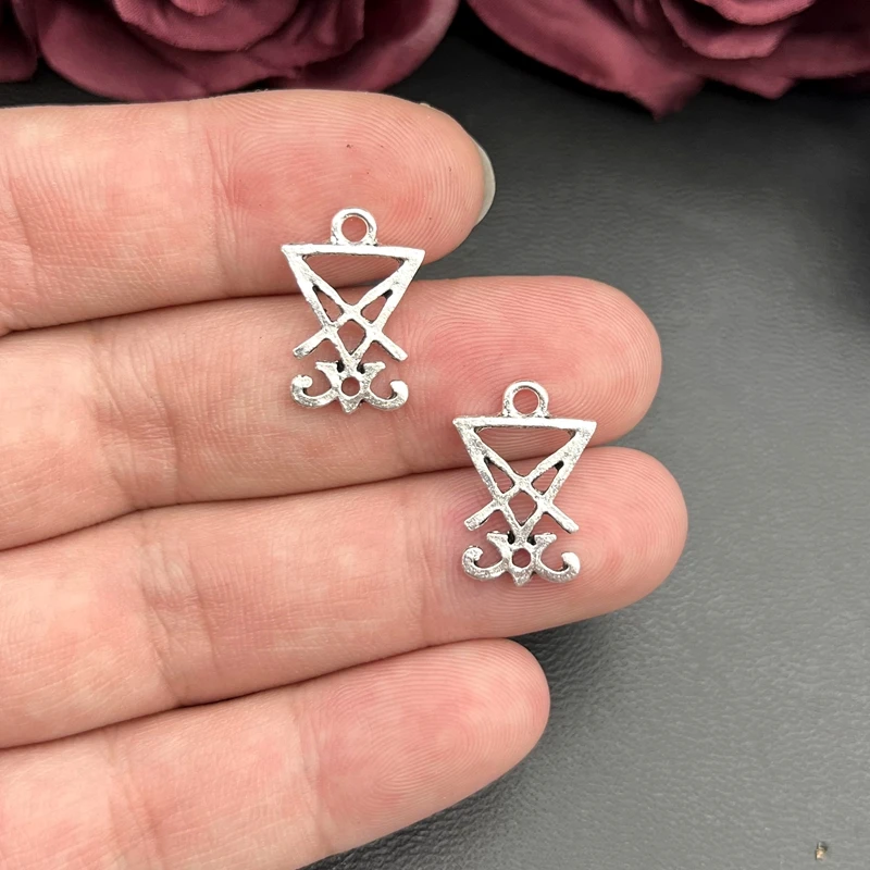 Lucifer's Sigil Charm Pendant - Satanic Symbol 10-Pack Set