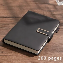 Customized Vintage A5 Leather Journal with Soft Cover for Professional and Academic Use (Black - 200pages)