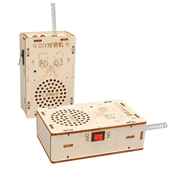 Children's walkie-talkie science experiment science education wooden technology small creation 200-meter wireless paging toy 5