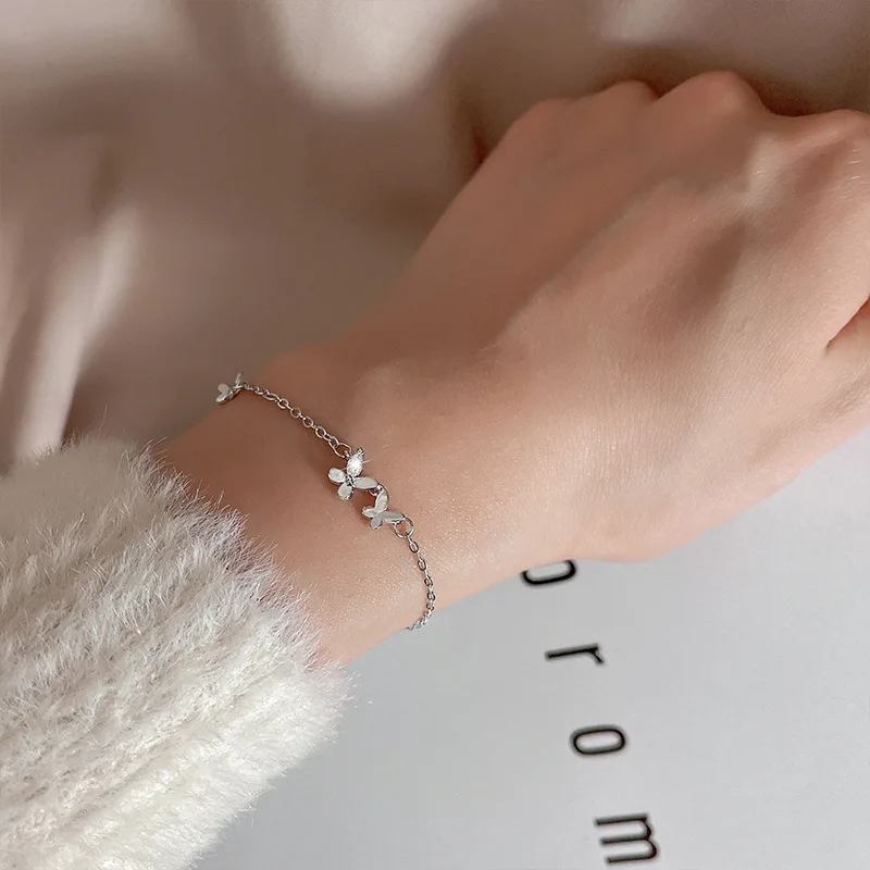 VENTFILLE 925 الفضة الماس رصع الفراشة سوار المرأة...