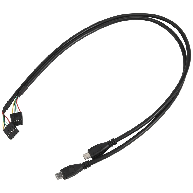 

(2 шт. в упаковке) 50 см 5-контактный разъем для материнской платы к Micro-USB разъему, кабель-удлинитель Dupont (5 контактов/Micro-USB)
