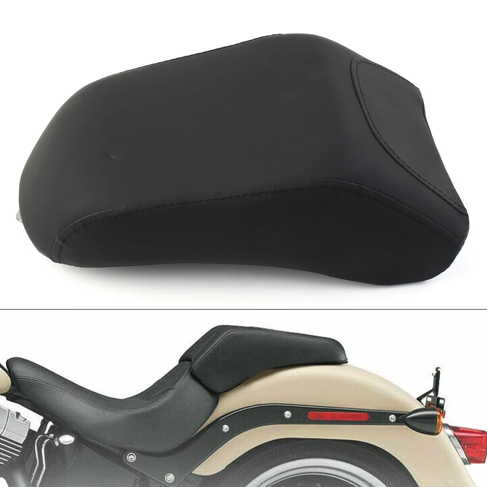 

Motorcycle Rear Passenger Seat Leather Back Pad For Harley Davidson FLSTF Fatboy 2008 2009 2010 2011 2012 2013 2014