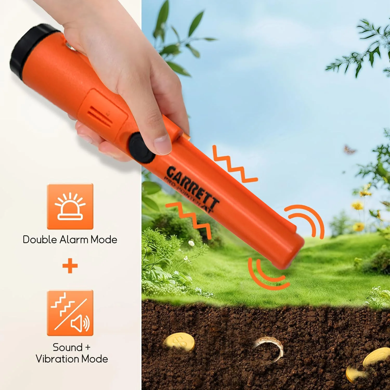 Metal Detector Handheld Locating Rod Pointer Type Outdoor Treasure Hunting Tool