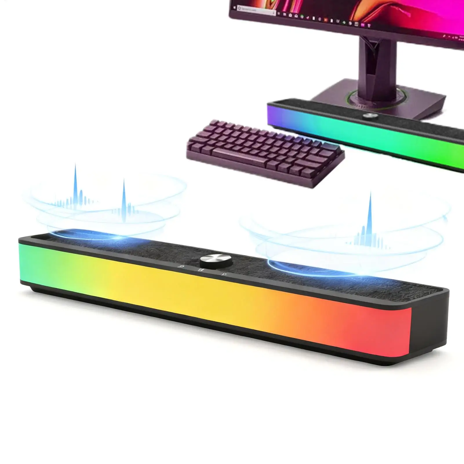 Altoparlante wireless Bluetooth Gioco per PC Soundbar RGB Subwoofer wireless portatile per Smart TV Gioco per computer Telefono Musica