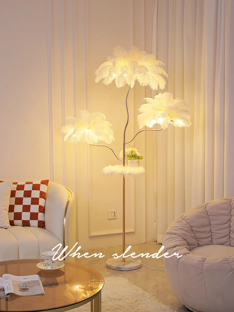 

Декоративная Напольная Лампа с перьями, дизайнерские осветительные приборы для гостиной, роскошные товары для украшения дома