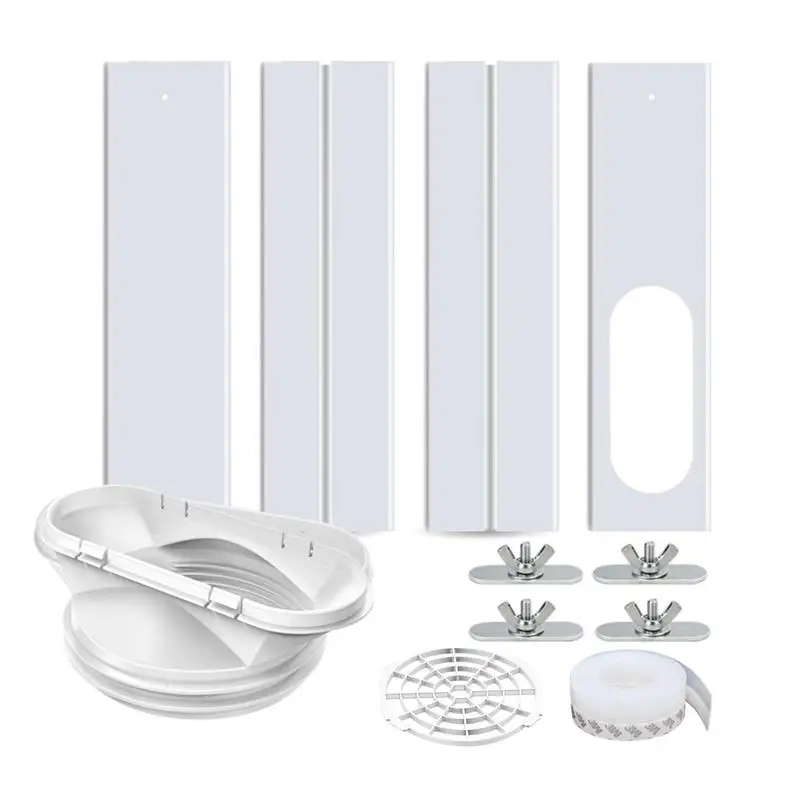 PortableACWindowKitUniversalAirLockWindowSealClothPlateFloor