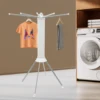 Clothes Drying Rack Anti-Rust Foldable Four-Legged Clothes Drying Rack Simple Cleaning for Balcony/Laundry Room/Terrace 3