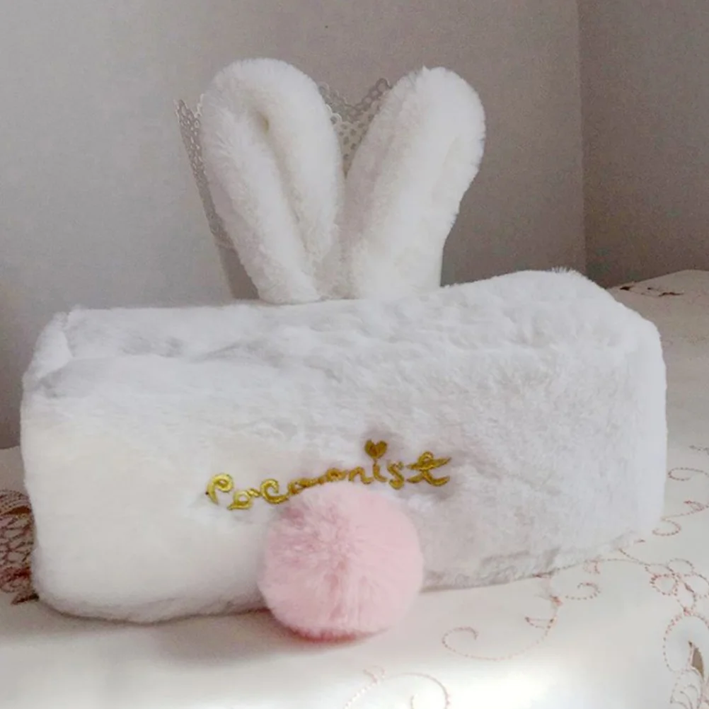 Rabbit Ear Tissue Box Napkin Storage Container Paper Holder For Living Room Office Tissue Boxes Paper Towel ganizer Home Storage 3