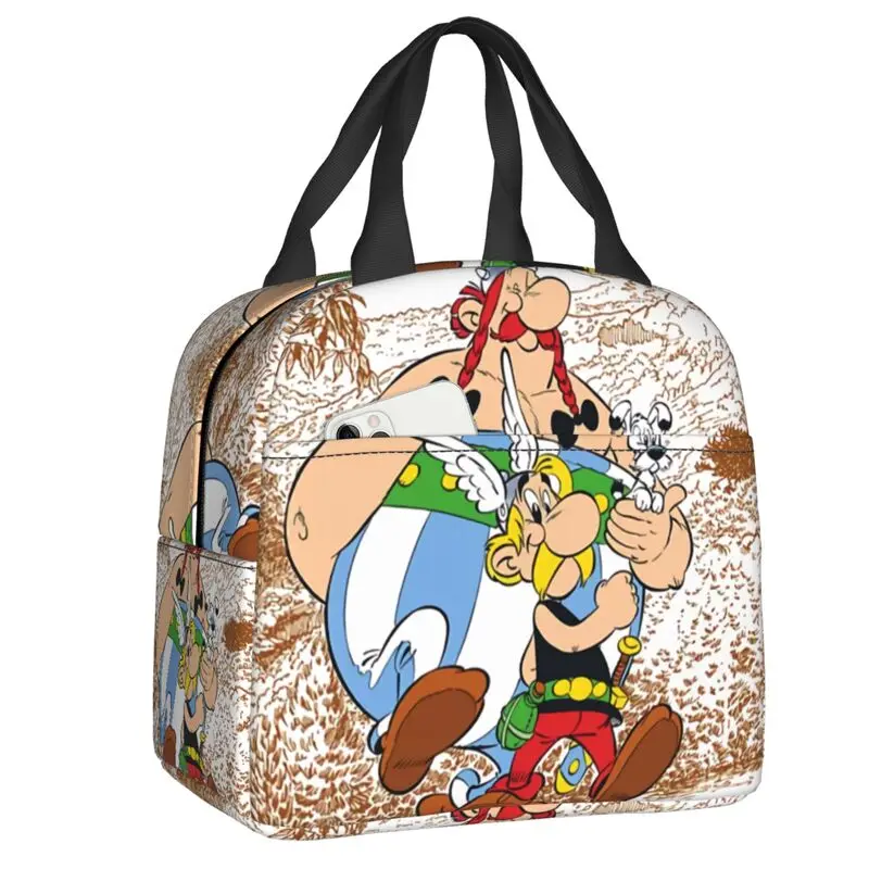 

Asterix And Obelix Thermal Insulated Lunch Bag Cartoon Resuable Lunch Container for School Office Outdoor Multifunction Food Box