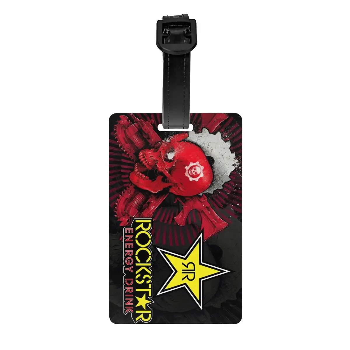

Оригинальная ярлык Rock Star Energy Drink багажная бирка с логотипом с именной картой, чехол для личной безопасности, ярлык для дорожной сумки, чемодана