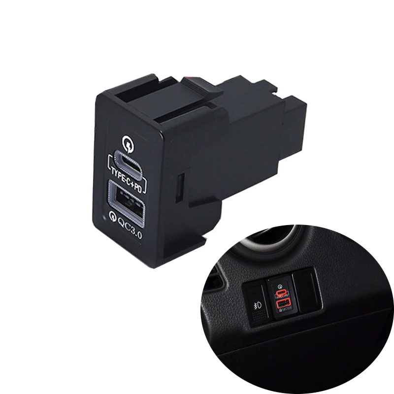 

Красное быстрое зарядное устройство для автомобиля, USB-интерфейс для Suzuki SX4