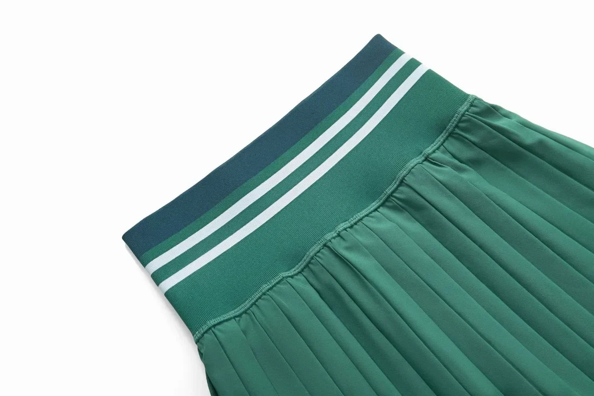Sean Tsing Women Pleated Tennis Skort Skirts Golf Wear Summer High Waist Yoga Running Pocket Gym Sportswear Athletic Workout