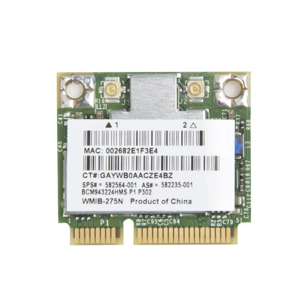 【On Sale】 NEW for BroadCom BCM943224HMS BCM43224 Half MINI -E WIFI Wireless For 8460p 5310m 6560b 6455B 582564-001 518434-001