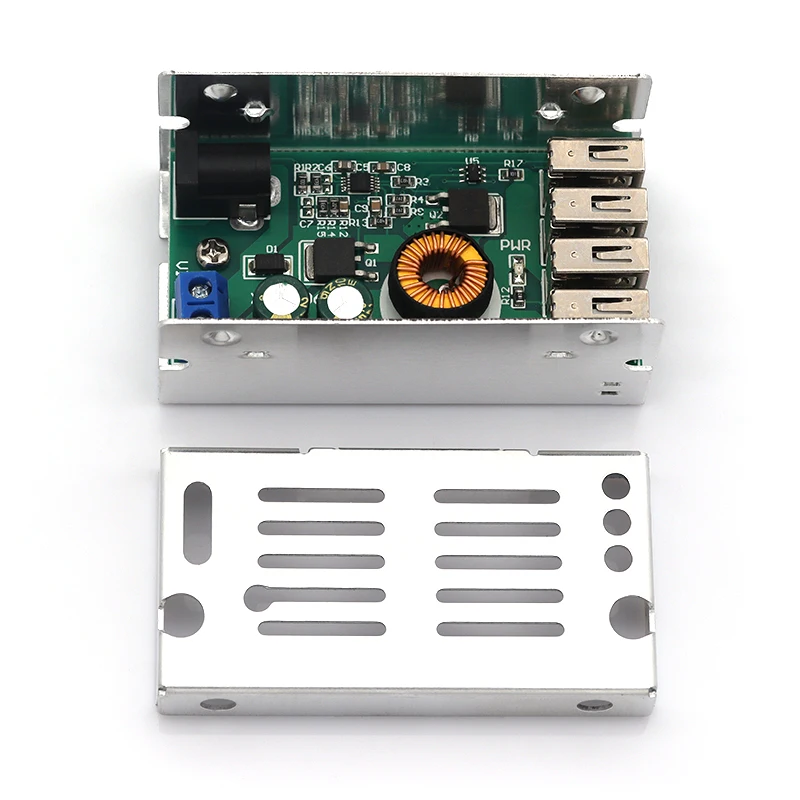 High-Efficiency Multi-Voltage to 5V USB Power Converter Module with Aluminum Casing