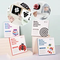 Montessori Baby Visual Stimulation Card Toy Black White Flash Cards High Contrast Visual Stimulation Learning Toys for Children 1