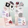 Montessori Baby Visual Stimulation Cards Black White Baby Cards High Contrast Flash Card Learning Educational Toys for Children 4