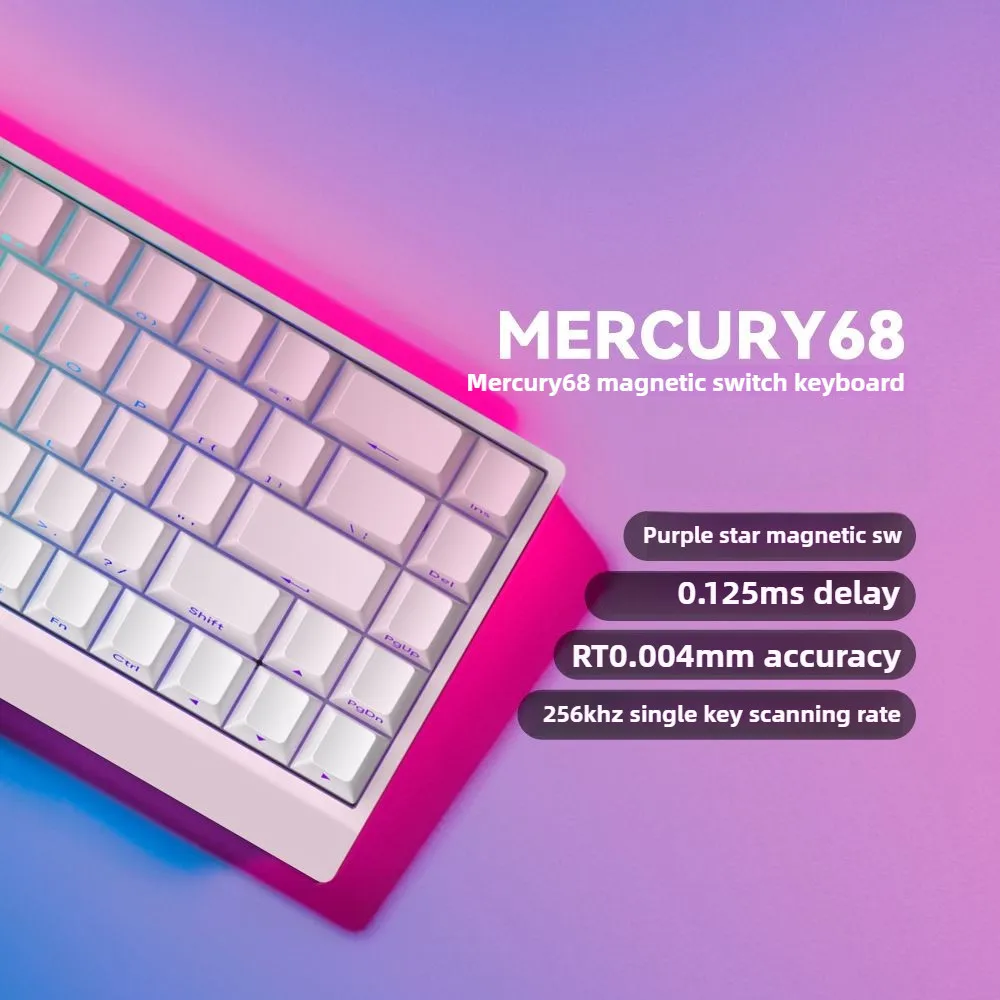 Mer68 Pro Magnetic Switch Keyboard Wired Hot Swappable 8000Hz