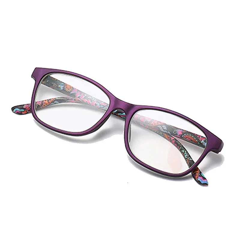 Reading Glasses Fashion Women Reading Glasses Flower Print Resin Read Eyeglasses Magnifying Presbyopic Eyewear +1.0~+4.0 Reading Glasses Women