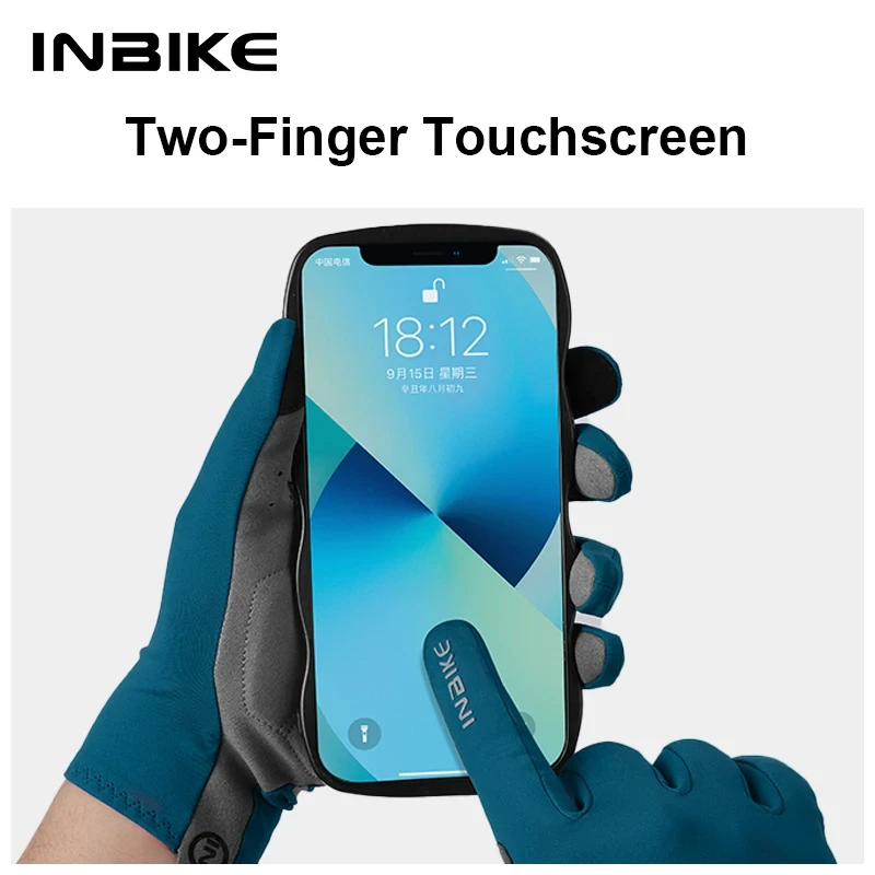 INBIKE Spring Cycling Gloves for Men Touchscreen Breathable Mountain Bike Gloves Bicycle Gloves for Riding Biking Racing Gloves 3
