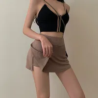 Tennis Skirt Women High Waist Sexy Girl Tight Bag Hip Short Skirt Summer Sports Culottes split A-line Mini skirt Y2K - Image 6