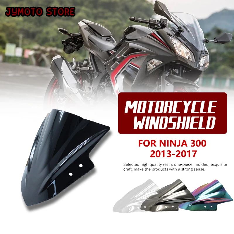 Дефлектор ветрового стекла мотоцикла с двойными пузырьками для Kawasaki Ninja 300 250