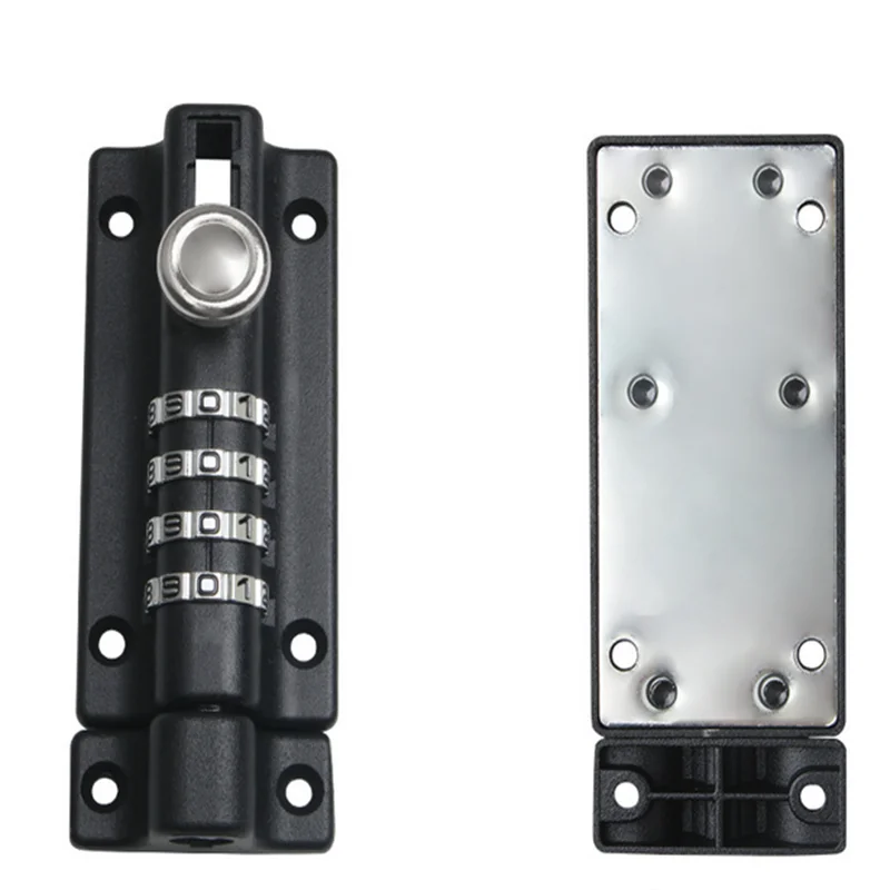Slide Bolt Gate Latch With Digital Combination Lock - Zinc Alloy & Steel, 5.18x1.32 Inches, For Doors & Drawers - View #9