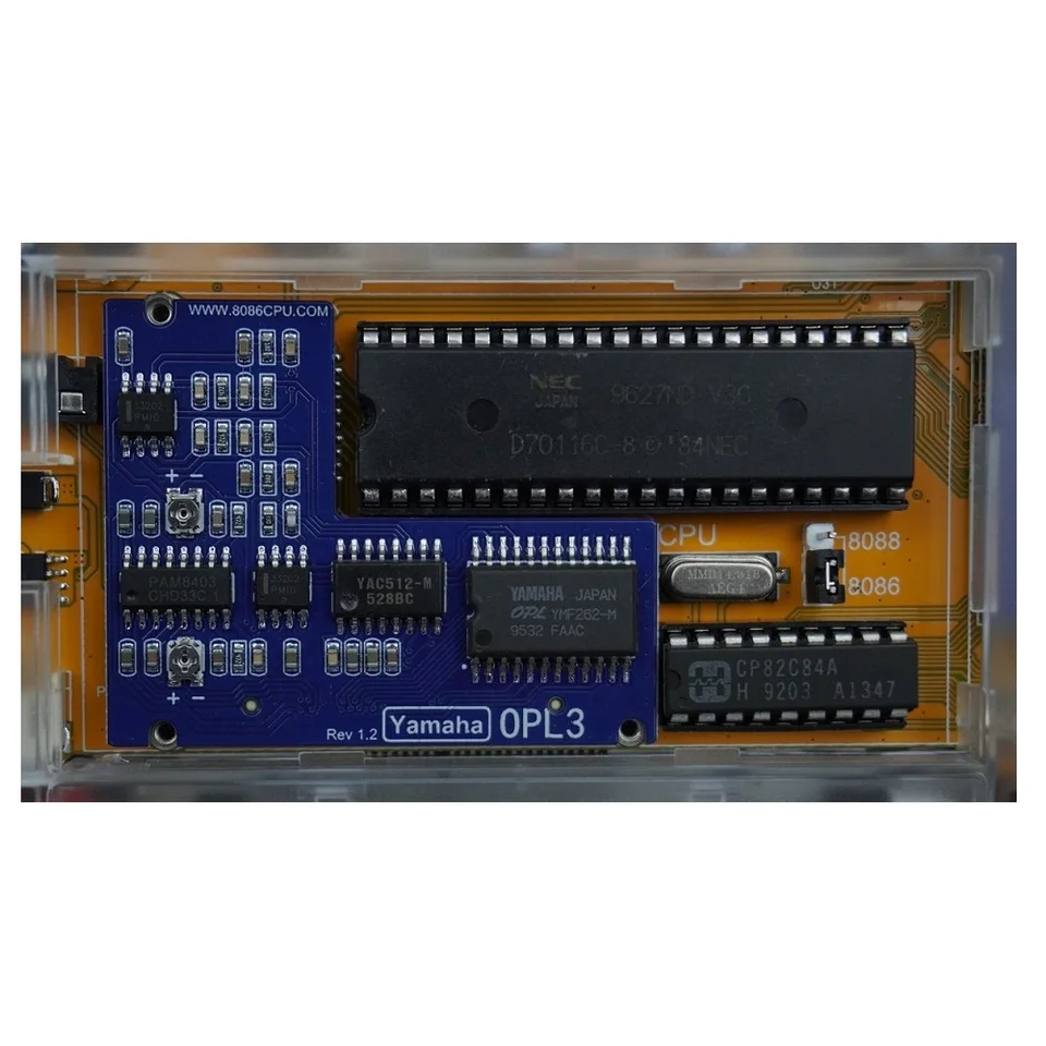 Pocket8086 Retro DOS Mini PC with 8086 CPU, Clear Case, Runs DOS