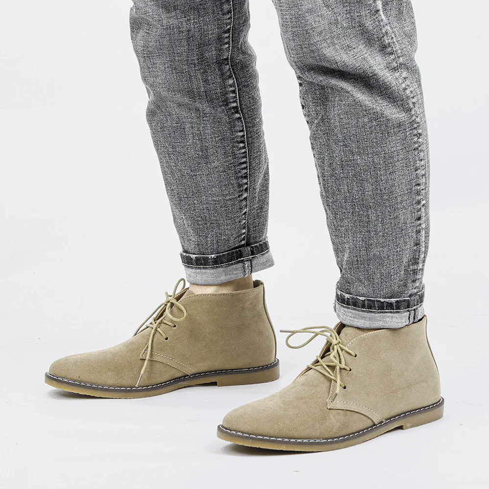 Men's Suede Desert boots high quality American Style Casual Ankle boots Handmade Shoes for men