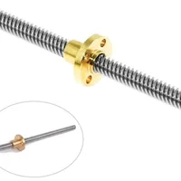 304 สแตนเลส T12 สกรูตะกั่ว 12 มม.2 มม.4 มม.8 มม.10 มม.12 มม.14 มม.ความยาว 50 มม.ถึง 1000 มม.พร้อมอ่อนนุช CNC 3D เครื่องพิมพ์ 3